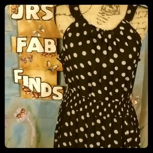 Gorgeous sexy navy blue white polka dots 14/16W